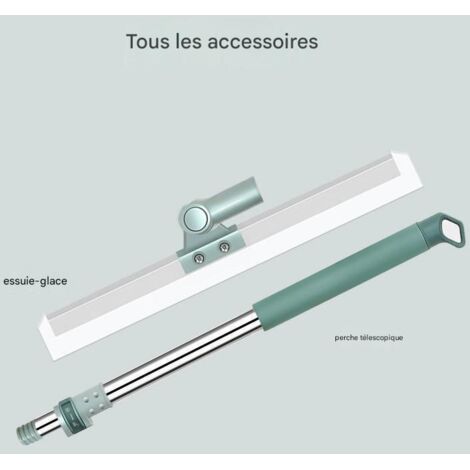 Grattoir télescopique magique en silicone - Grattoir multi-usages - Matériau durable - 35 cm+ 2 bandes de caoutchouc d'origine (35 cm x 2)