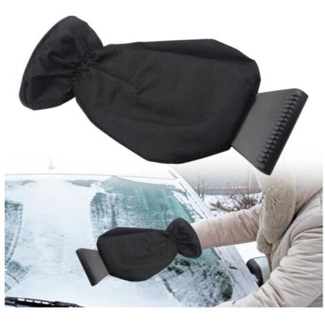 Grattoir Vitre Voiture avec Gant, Gratte Givre Pare-Brise Moufle, Grattoir à Glace avec Gant Raclette Pare Brise, Glace Gratte Glace