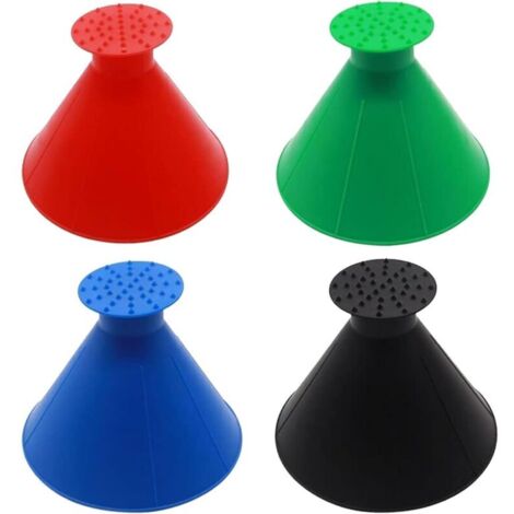 Grattoirs à glace multifonctionnels magiques (4 pièces), grattoir à glace rond pour pare-brise de voiture, camionnettes et VUS (quatre couleurs)