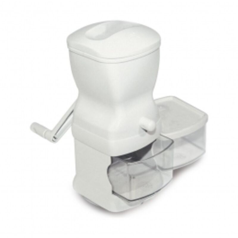 Bighouse It - Grattugia a Manovella con Cassetto di Plastica Trasparente - 24x20x10cm