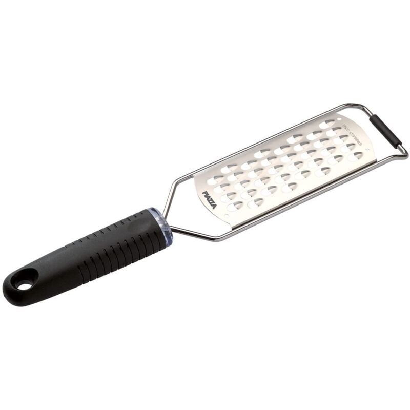 PIAZZA - Grattugia Formaggio Manuale in Acciaio Inox - Manico Antiscivolo 31.5cm – Lama Ultra Spessa 13.5x6.5cm - Ideale anche per Verdure, Limone,
