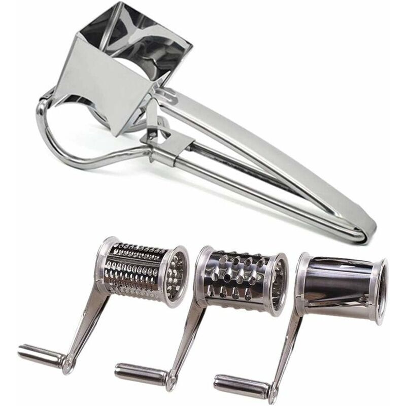 Image of Grattugia per formaggio in acciaio inox/trituratore per verdure, grattugia grossa/grattugia fine/grattugia a disco per parmigiano, aglio, noci,