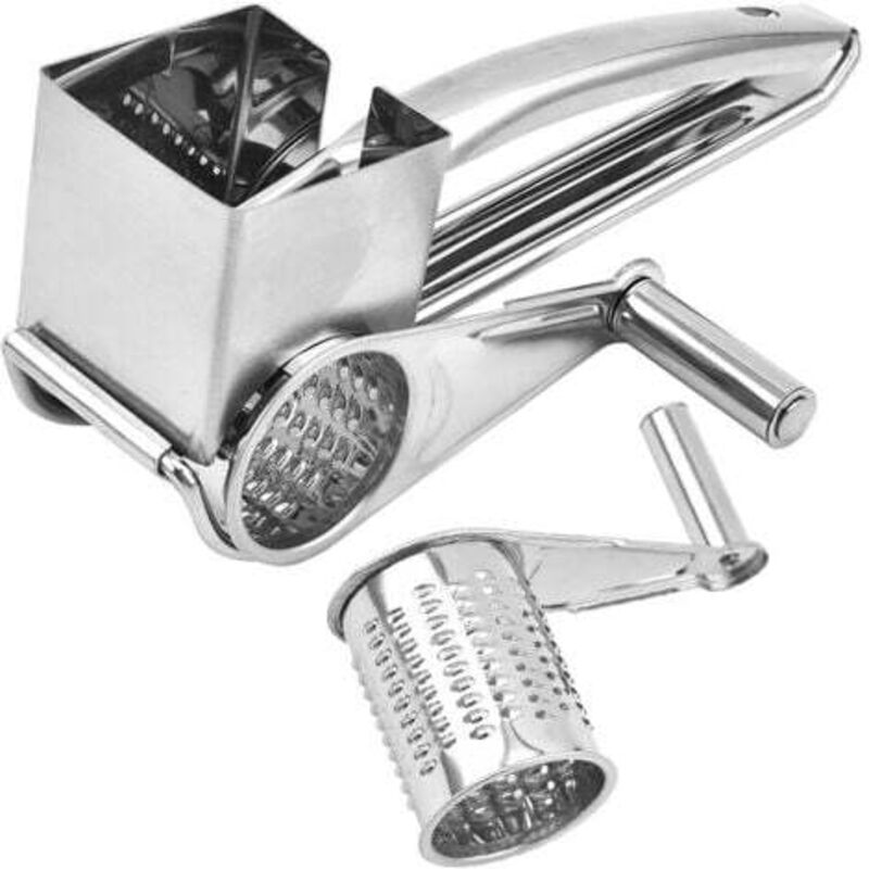 Image of Grattugia rotante per formaggio in acciaio inox, grattugia per formaggio professionale portatile, grattugia per formaggio per uso domestico con lama