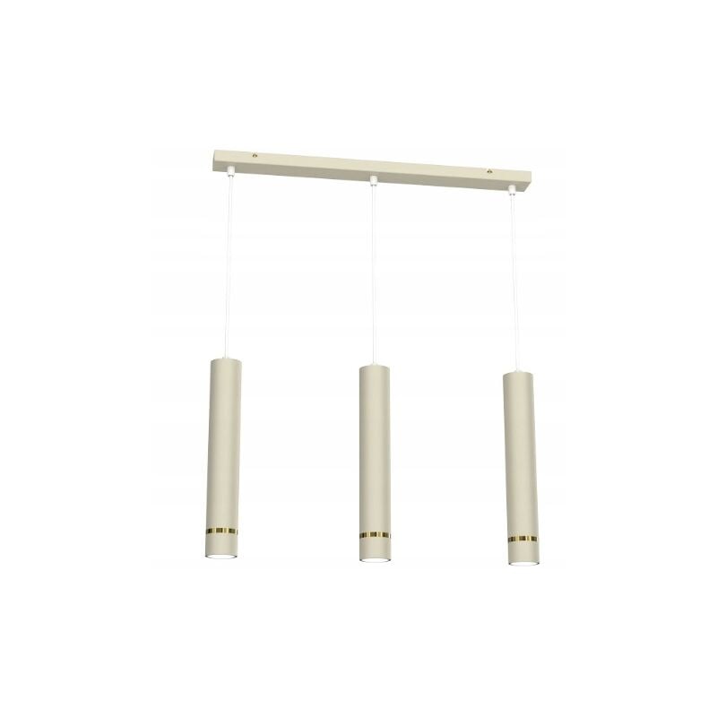 Gratuit. 3x Lampe suspendue en tube Gu10, accrochée à une bande de glaçons en or beige