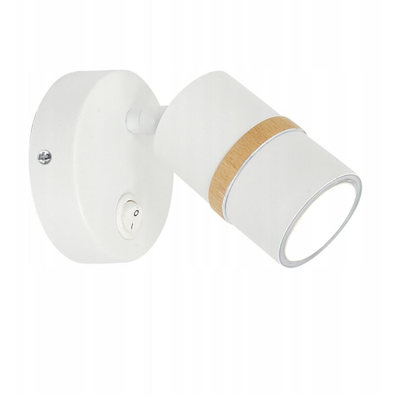 Gratuit. Applique orientable avec interrupteur Ewilight Tube 1xGu10 bois blanc