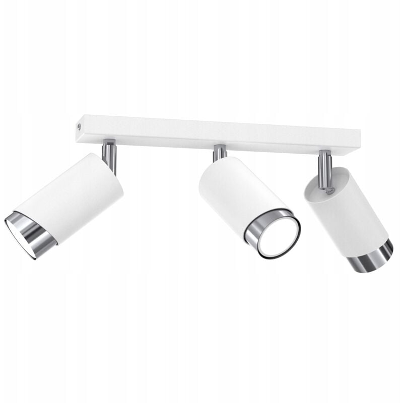 Gratuit. Plafonnier LED, orientable, 3x Gu10 EWILIGHT Bevel, blanc