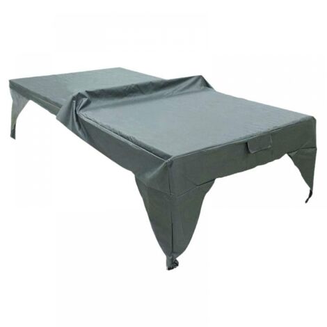 Grau 280 x 153 x 73 cm – wasserdicht, atmungsaktiv, UV-beständig, Schutzhülle für Tischtennisplatten