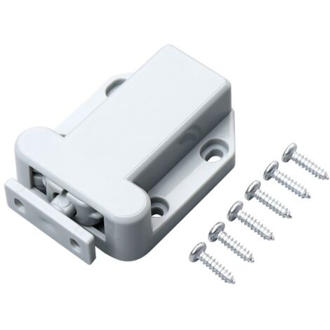 grau - 4 Stück Touch-Release-Schrankriegel, Schranktürverschlüsse, Touch-Riegel mit Schrauben, Schrankmöbel, Türschrank, Touch-Riegel, Schwarz