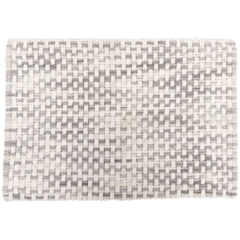 Grau geflochtener teppich 50x75cm - 5five