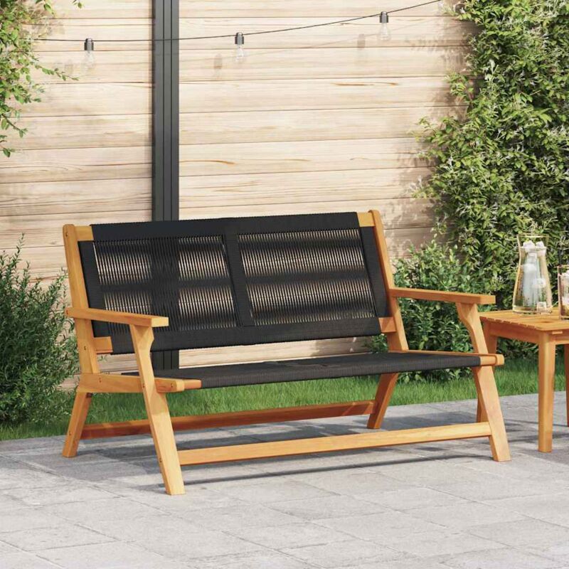 Gartenmöbel Schwarz 78 X 122 X 73cm Massivholz Akazie Vidaxl