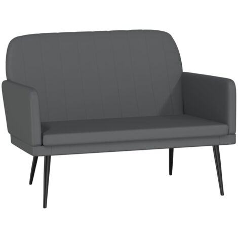 Grau Sitzbank 107x80x81 cm Kunstleder