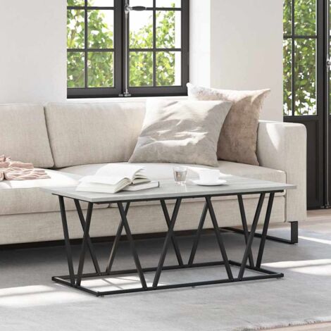 Grau Sonoma Couchtisch 100x50x40 cm Aus Holzwerkstoff und Metall vidaXL563916