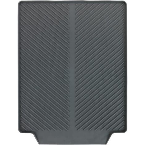 Graue Abtropfmatte, Abtropfmatte, Spülbeckenmatte für Geschirr, Grau