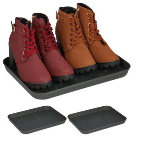 Graue abtropfschale fur schuhe - 3er set 883097