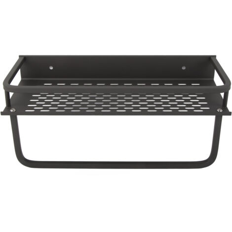 Graue Duschseifenschale, Organizer-Ablage aus Aluminiumlegierung, großes Fassungsvermögen, einfache Montage, Badezimmeraccessoire 30 cm