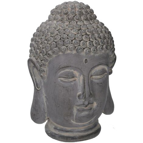 Graue Harz-Buddha-Figur 21x20x32 cm