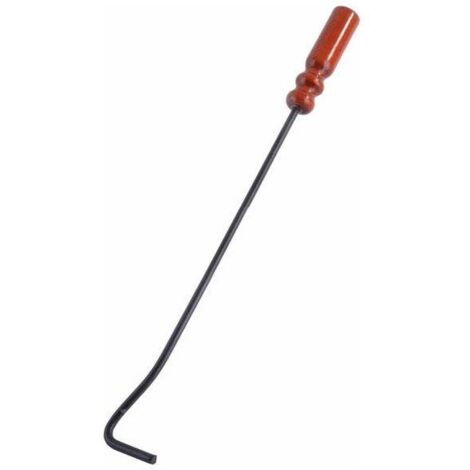 Graue Lampe, Höhe 55 cm, Holzgriff