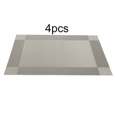 graue PVC-Untersetzer für Tische – Fleckenabweisend und rutschfest – Möbelschoner