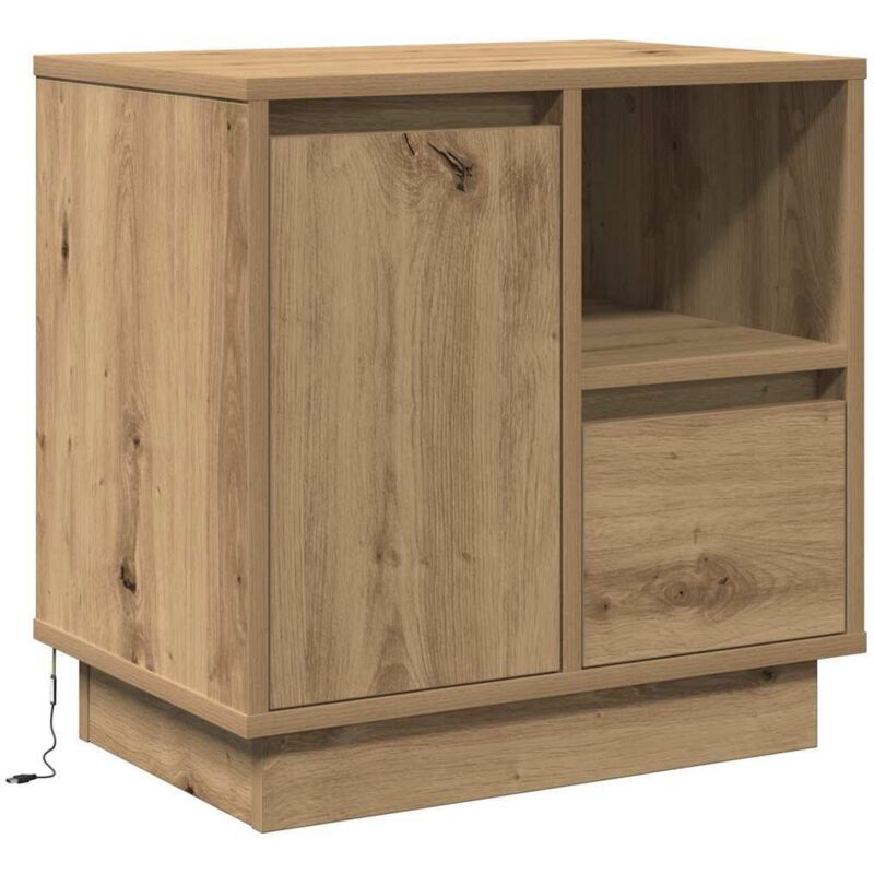 Nachttisch Eiche Handwerklich 50 X 34, 5 X 50 Cm Holzwerkstoff Vidaxl