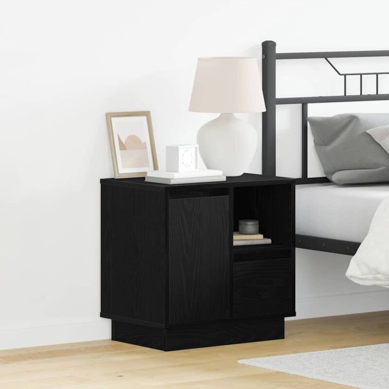 Nachttisch Mit 2 Pcs Schwarz 50 X 34, 5 X 50 Cm Holzwerkstoff Vidaxl