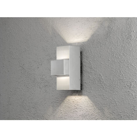 Graue Wandleuchte IMOLA, Up/Down-light, 9 Watt HP-LED, IP54