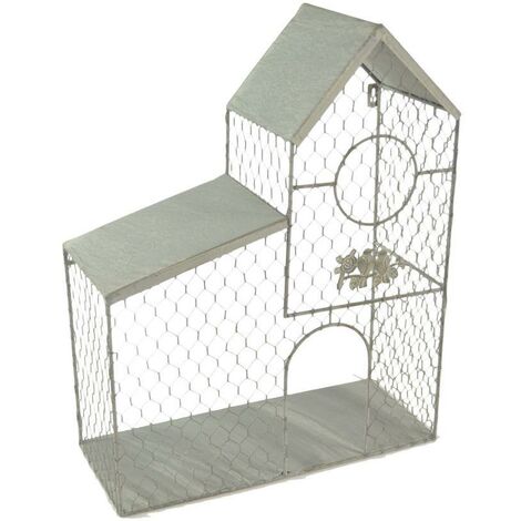 Grauer Gartenhauskäfig cm40x51x17