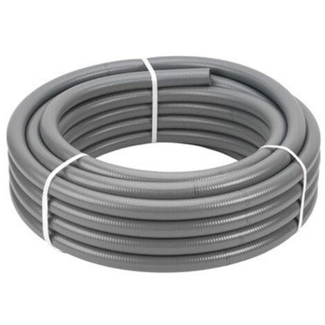 Graues flexibles PVC-Rohr Hydrotube, 25 mm, 25 Meter