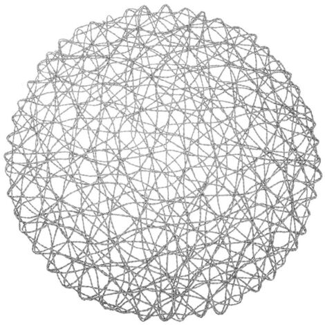 Graues Papier-Tischset, rund, 35 cm