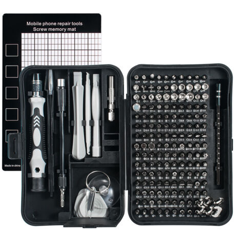 (Grau）Präzisionsschraubendreher, 170-in-1-Magnetschraubendreher-Set, professionelles Gerätereparaturwerkzeug für iPhone, Mac, PC, Uhr, Spielzeug, Brillen und andere elektronische Geräte