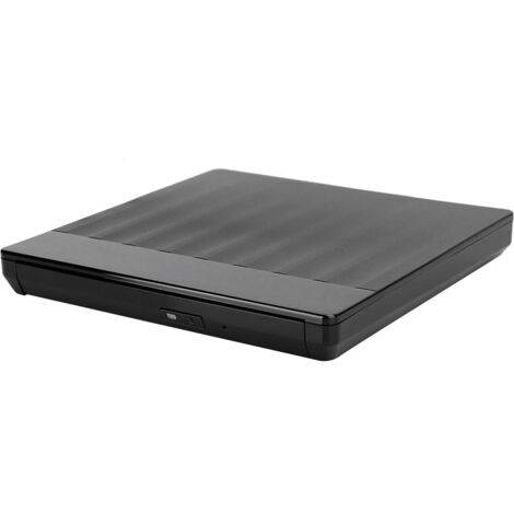 Graveur DVD Externe USB 3.0 Noir avec Connecteur Type-C pour Windows XP, Lecteur Optique PC Accessoire
