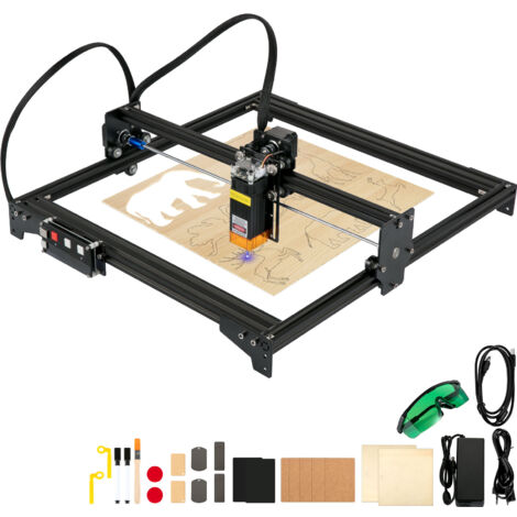 Graveur laser de bureau Mophorn 16,1" x 15,7" grande surface 5,5 W puissance laser machine de gravure de découpe de précision pour projets de bricolage