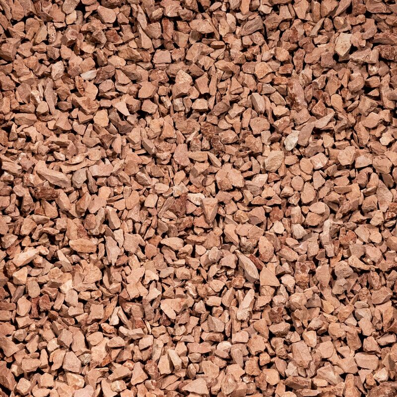 Ro'ma Nature - Gravier Calcaire Rouge - 8/12 mm - Big Bag 500kg (10m²)