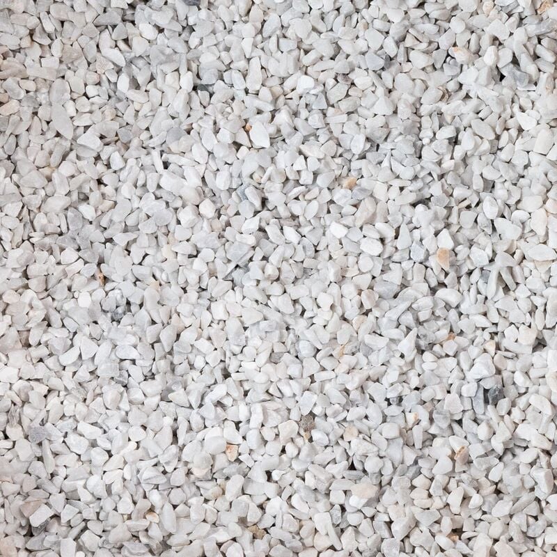 Ro'ma Nature - Gravier Marbre Blanc Carrare - 8/12 mm - Big Bag 500kg (10m²)