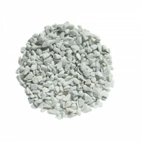 Gravier marbre blanc Carrare 9/12-Sac 25 kg - Blanc