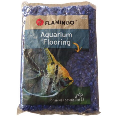 Gravier Neon bleu fonce 1kg pour aquarium - Flamingo