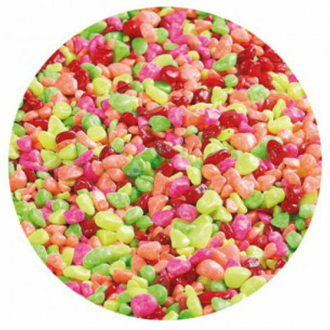 Gravier Neon Micro Rainbow pour aquarium Flamingo - Sac de 1kg