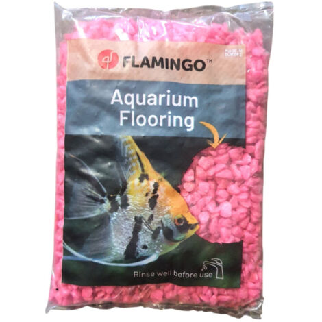 Gravier néon rose, 1 kg, pour aquarium - Flamingo