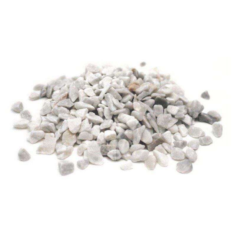 Secret Vert - Graviers marbre concassé blanc carrare 50 kg Lot de 5