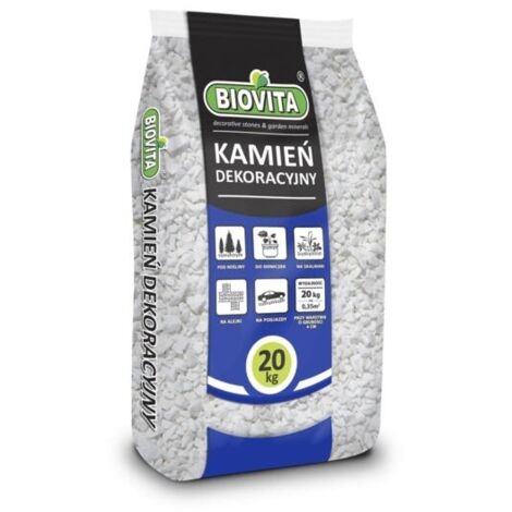 Gravillons de pierre décoratifs blancs 8-16 mm 20 kg