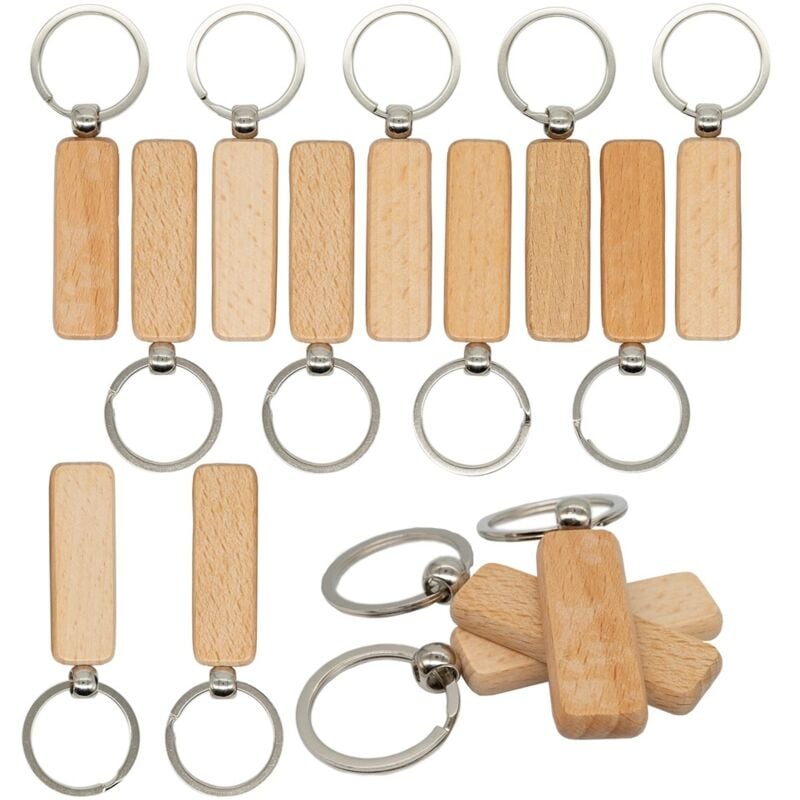 Image of Gravur Leerzeichen, Rechteckiger SchlüSsel AnhäNger, Leerzeichen für 20 StüCk (Breite: 0,7 )