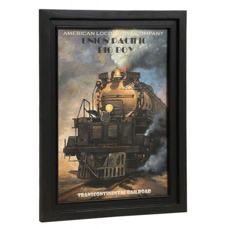 Gravure locomotive - Bois - Noir - Interior's