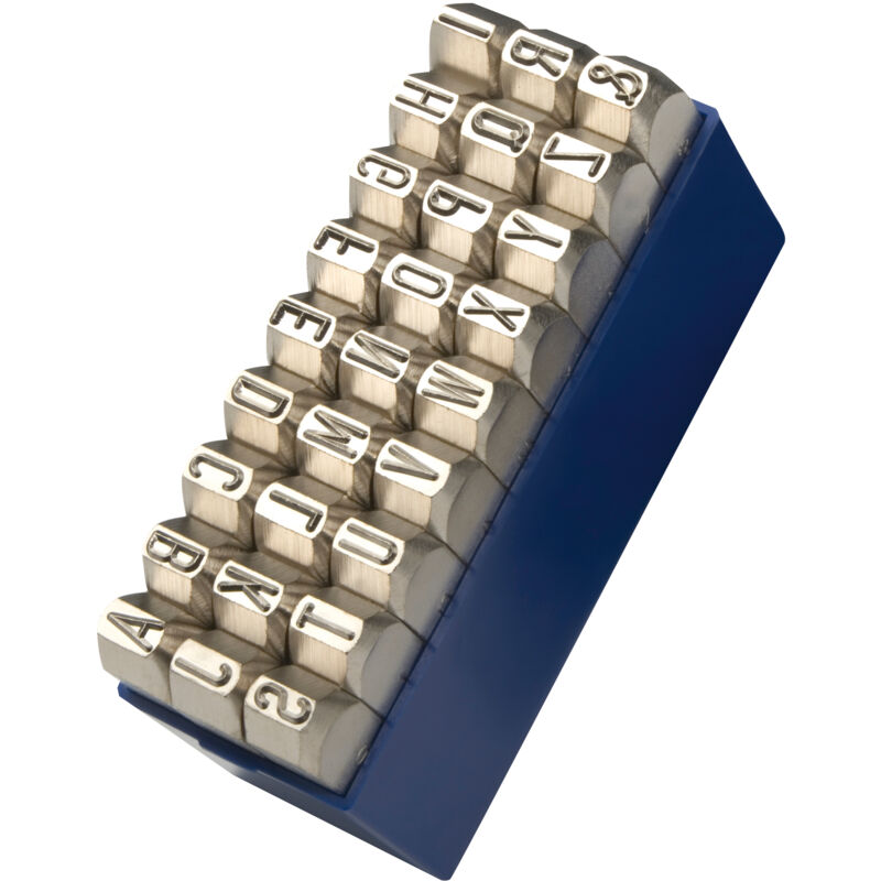 Image of 11108000 - Gioco alfabeto n. 1 extra-extra 27 pezzi (az) - Speciale per acciaio inossidabile (8 mm) - Gravurem
