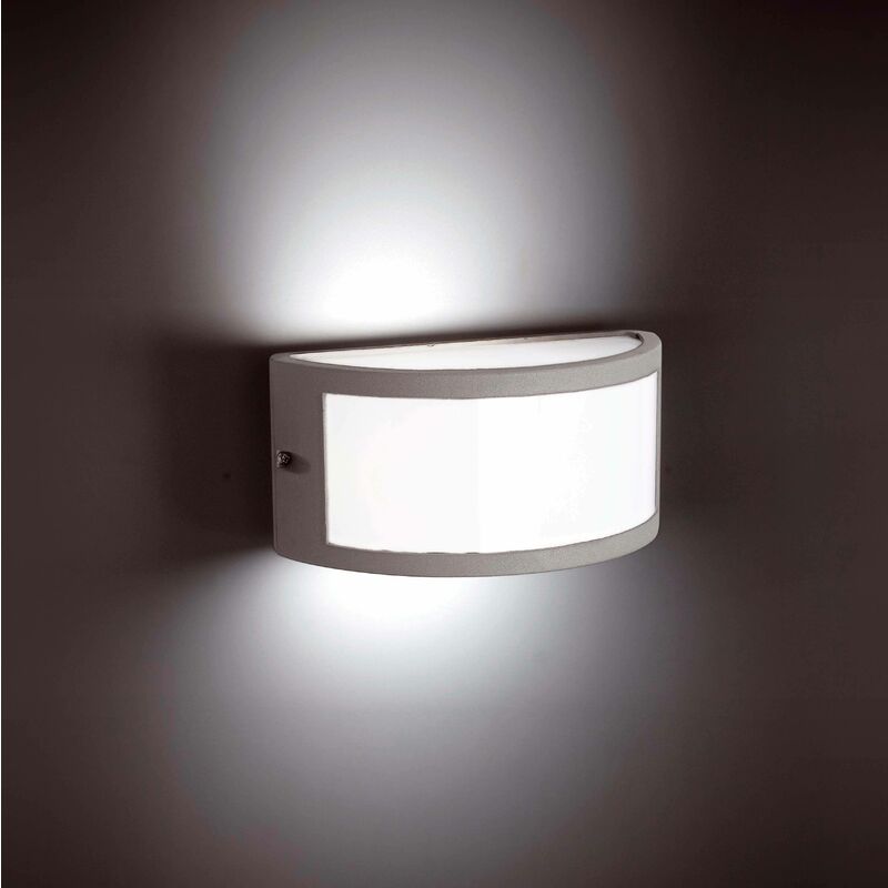 Faro Negus - 1 Light Outdoor Wall Light Grey IP54, E27