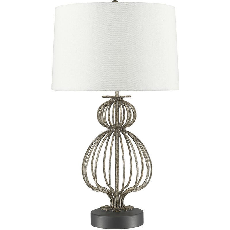 Lafitte - 1 Light Table Lamp Silver, E27 - Elstead