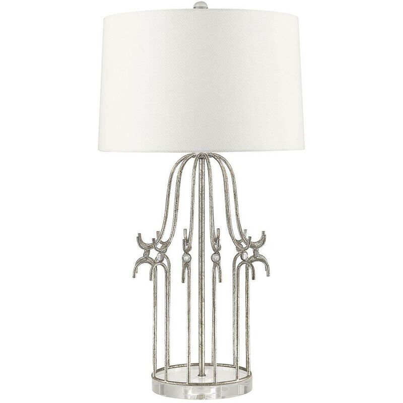 Elstead Lighting - Elstead Stella - 1 Light Table Lamp Silver, E27