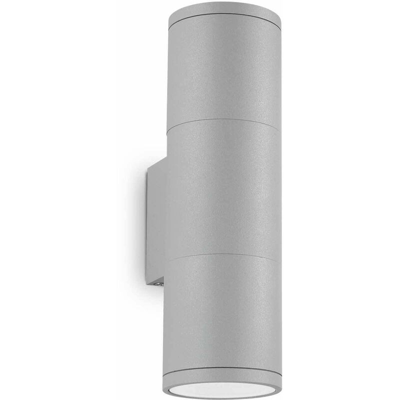 Gray wall light GUN 2 aluminum bulbs