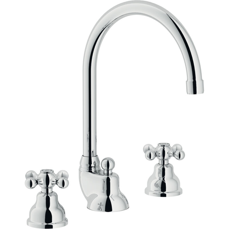 Grazia rubinetto lavabo 3 fori con bocca girevole codice prod: GRC5012/1CR - Nobili