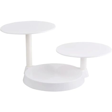 Graziano, Alzata per Torte a 3 Piani, Realizzata in Plastica Resistente e Riutilizzabile, Ideale per Feste di Compleanno e Matrimoni, Color Bianco