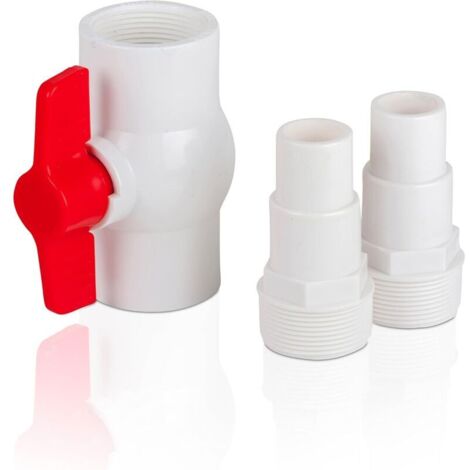 Gre AR512 - Vanne d'ouverture avec 2 connecteurs filetés. Compatible avec des diamètres de 32 à 38 mm.