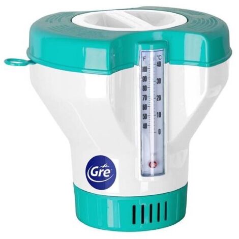 GRE Diffuseur chlore Ø17,5cm avec thermomètre intégré